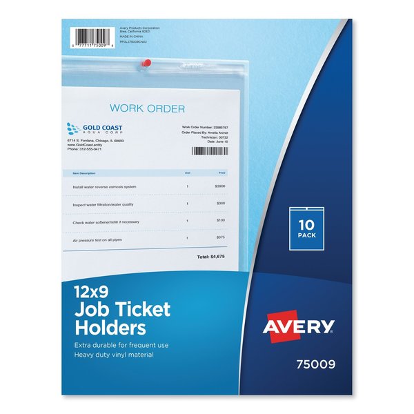 Avery Dennison Holder, Job, 12 x 9, PK10 75009